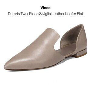 Vince Damris Two-Piece Siviglia Leather Loafer Flat Size 7.5